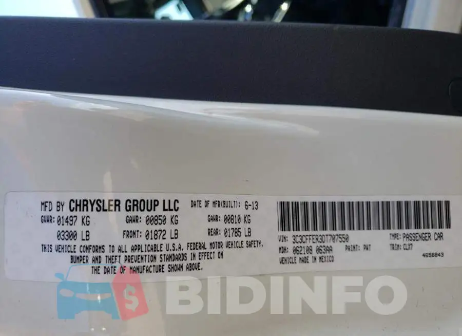 3C3CFFER3DT707550 Photo# 12