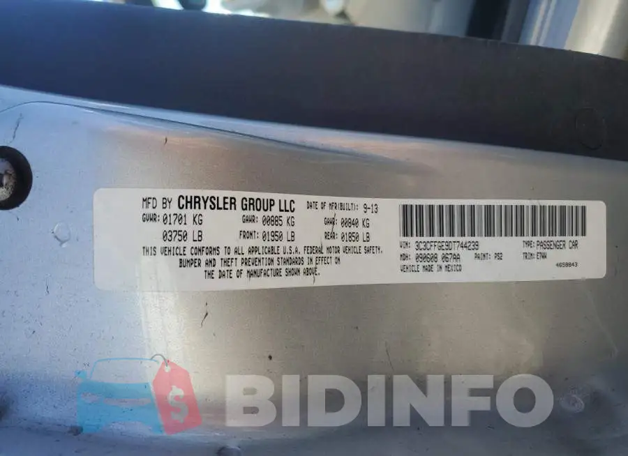 3C3CFFGE9DT744239 Photo# 13