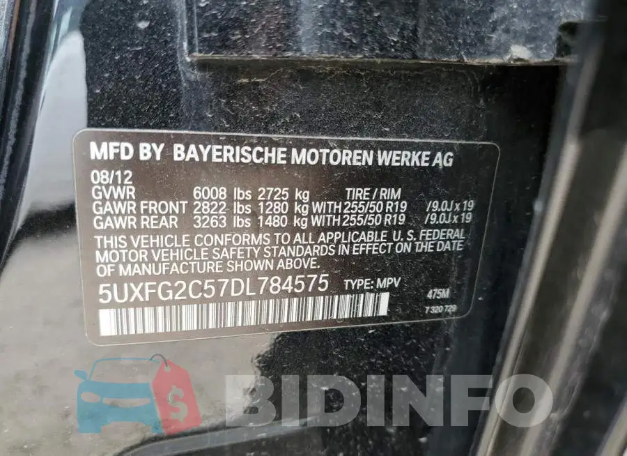 5UXFG2C57DL784575 Photo# 10