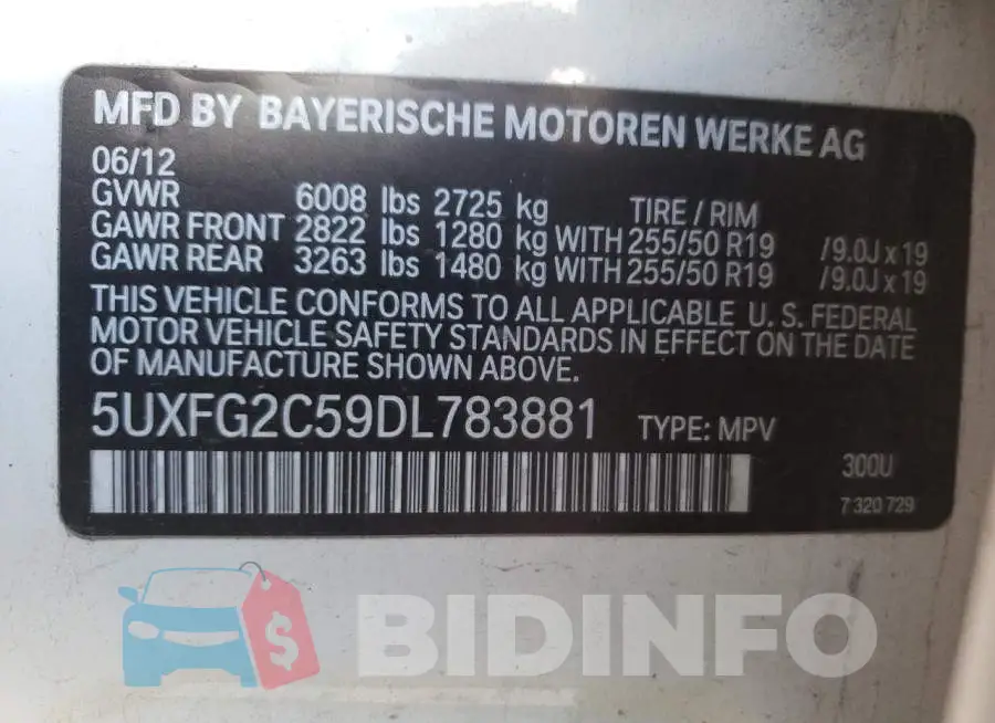5UXFG2C59DL783881 Photo# 10