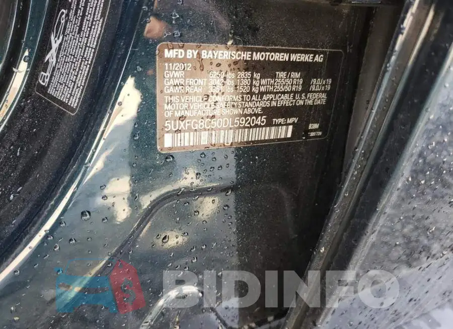 5UXFG8C50DL592045 Photo# 10