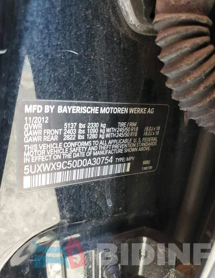 5UXWX9C50D0A30754 Photo# 13