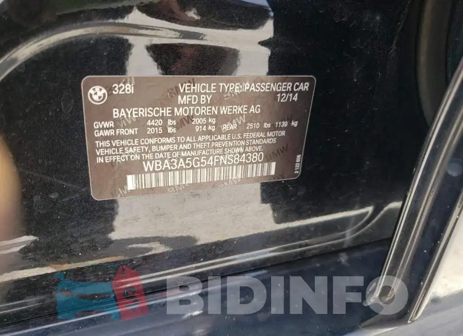 WBA3A5G54FNS84380 Photo# 10
