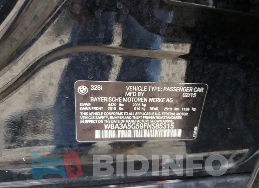 WBA3A5G59FNS85315 Photo# 12