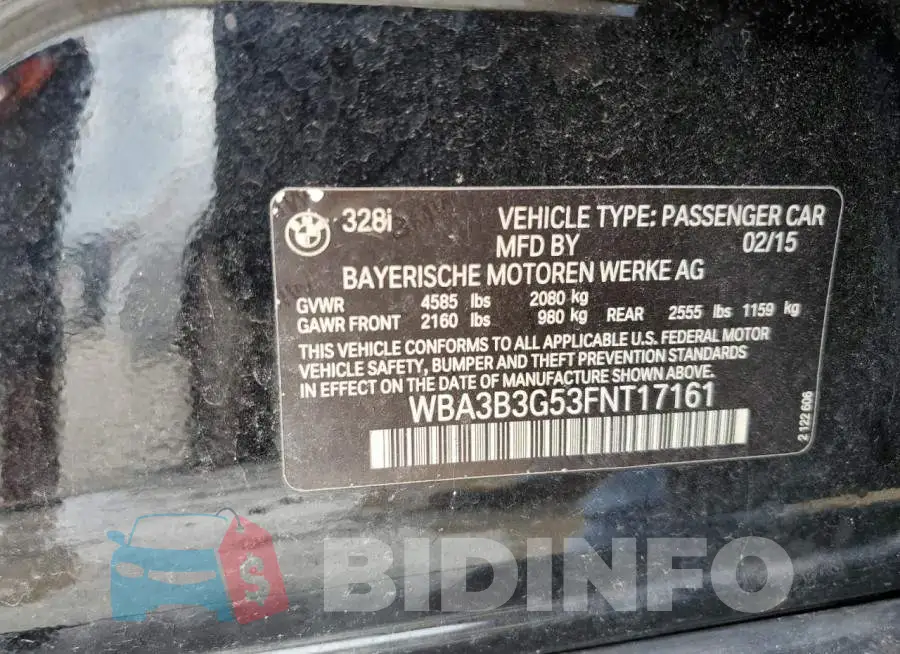WBA3B3G53FNT17161 Photo# 10