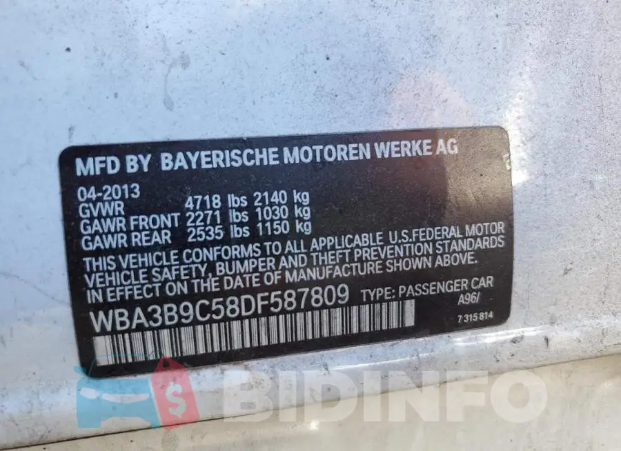 WBA3B9C58DF587809 Photo# 12