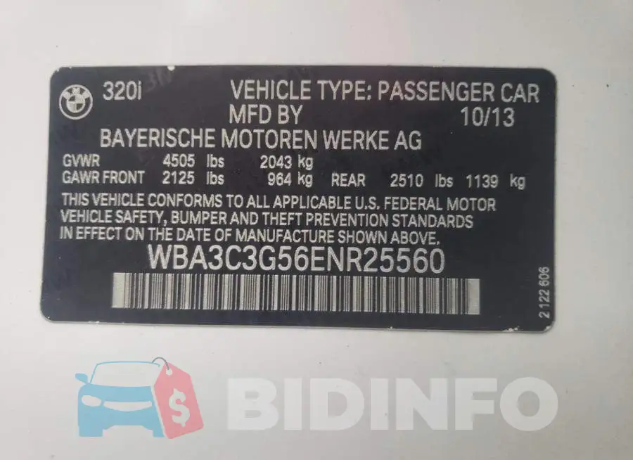 WBA3C3G56ENR25560 Photo# 10