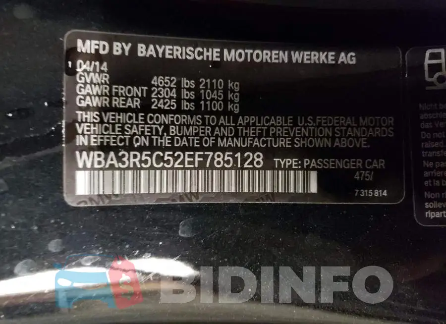 WBA3R5C52EF785128 Photo# 10