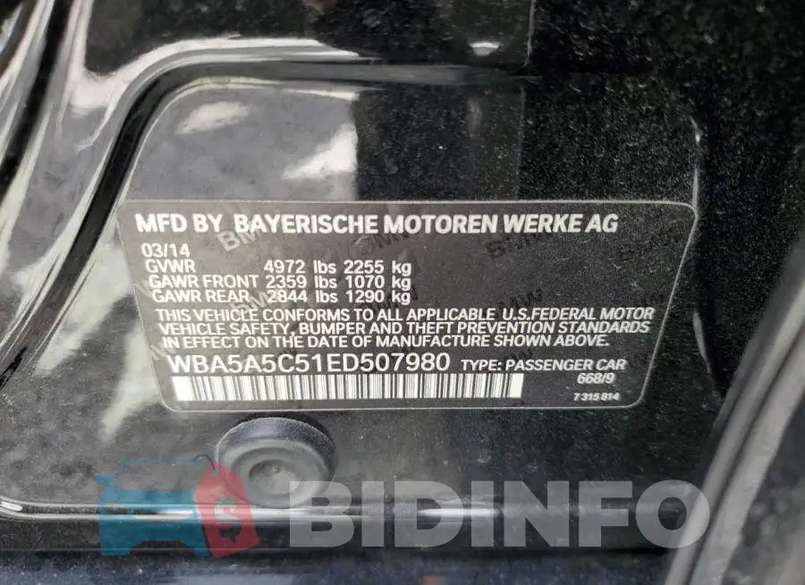 WBA5A5C51ED507980 Photo# 10
