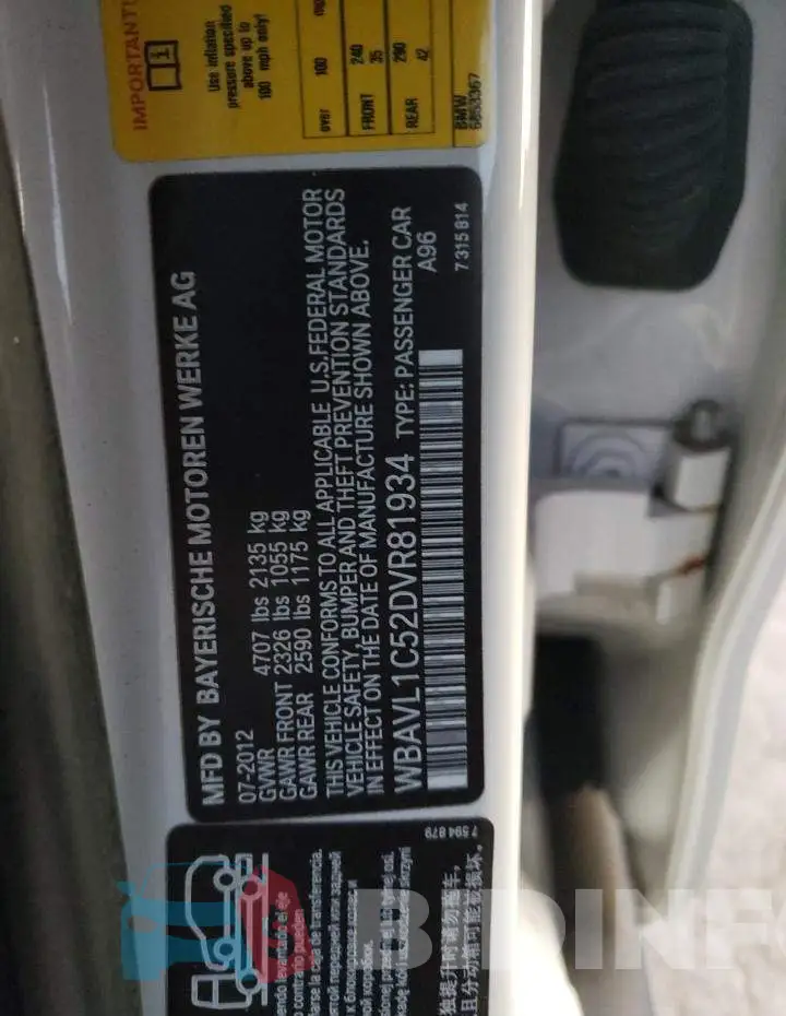 WBAVL1C52DVR81934 Photo# 13