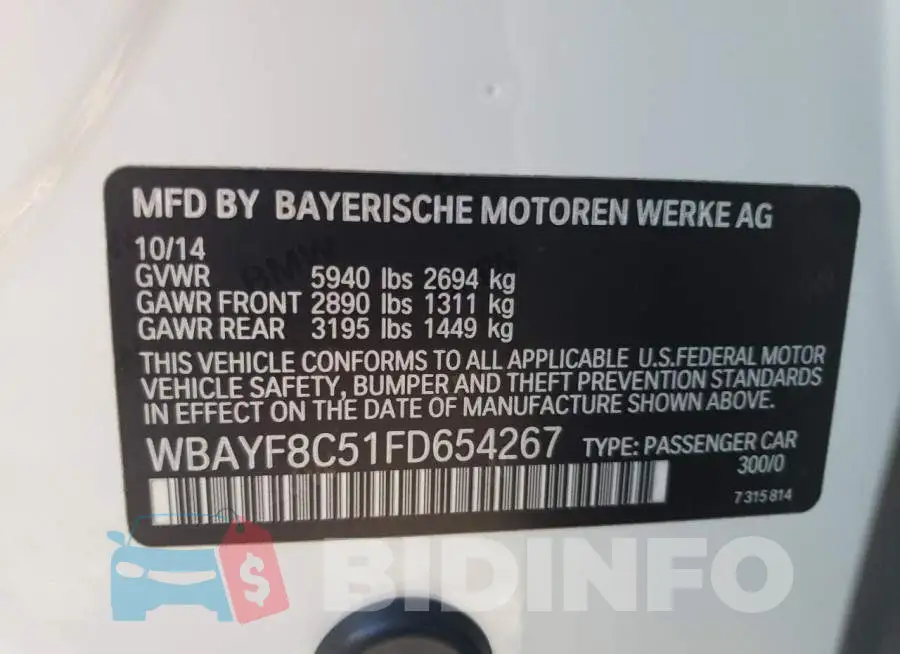 WBAYF8C51FD654267 Photo# 10