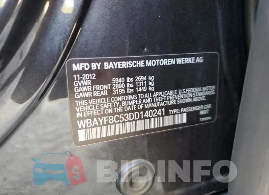 WBAYF8C53DD140241 Photo# 10