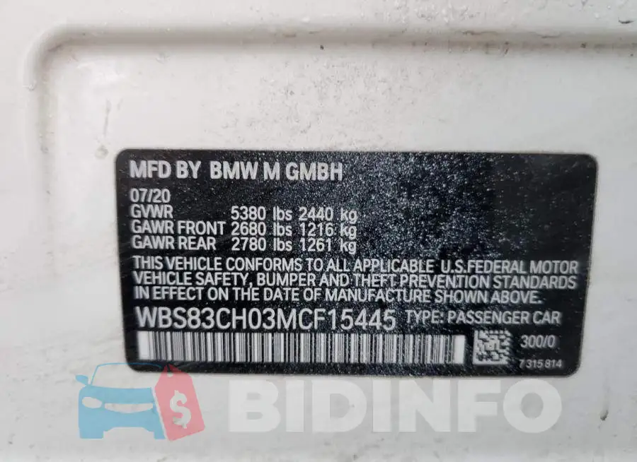 WBS83CH03MCF15445 Photo# 12