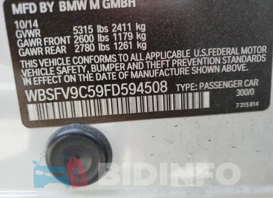WBSFV9C59FD594508 Photo# 10