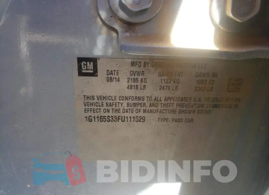 1G1165S33FU111529 Photo# 10