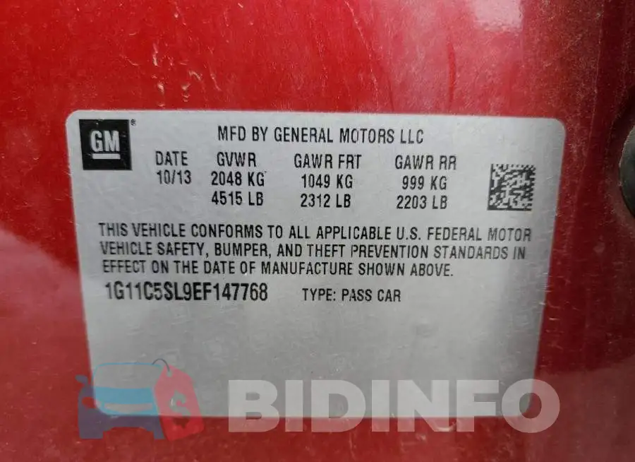 1G11C5SL9EF147768 Photo# 10