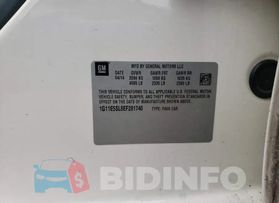1G11E5SL8EF281746 Photo# 13