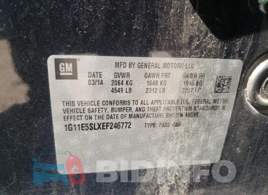 1G11E5SLXEF246772 Photo# 10
