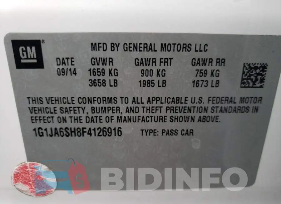 1G1JA6SH8F4126916 Photo# 10