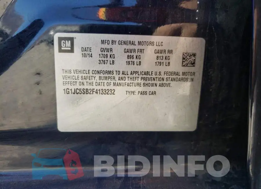 1G1JC5SB2F4133232 Photo# 10