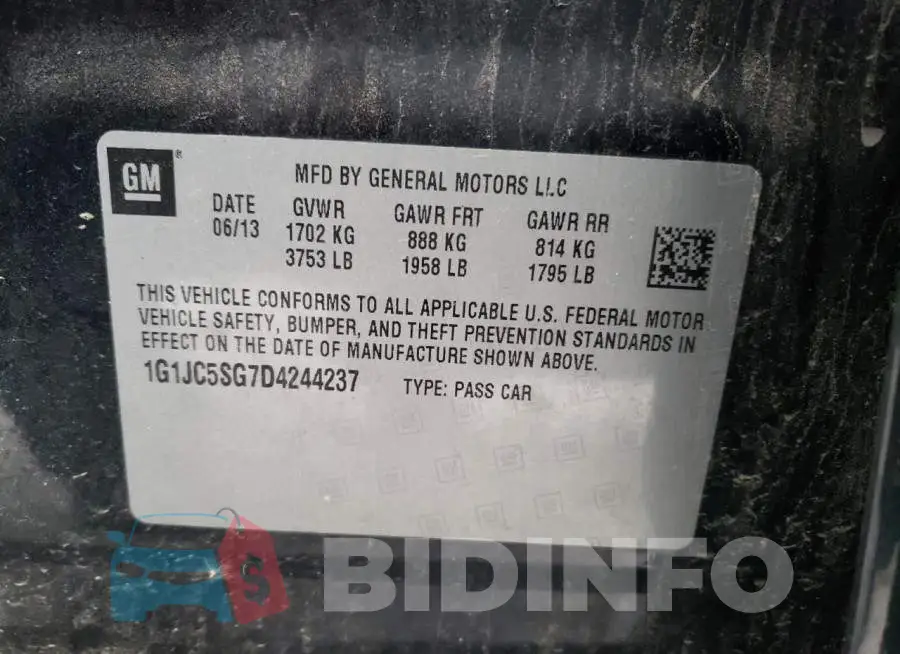 1G1JC5SG7D4244237 Photo# 12