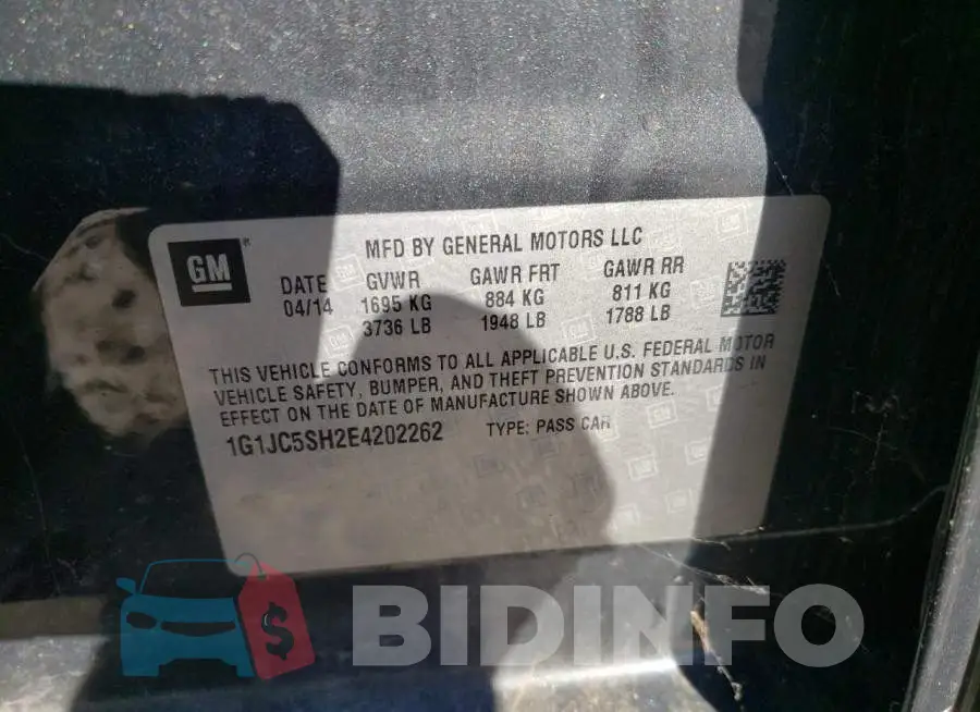1G1JC5SH2E4202262 Photo# 10