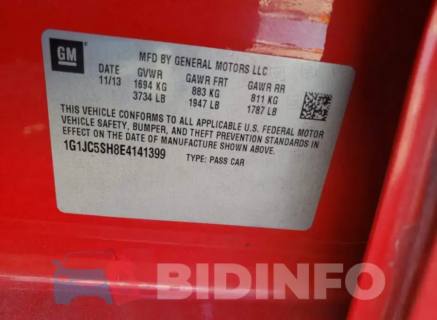 1G1JC5SH8E4141399 Photo# 10