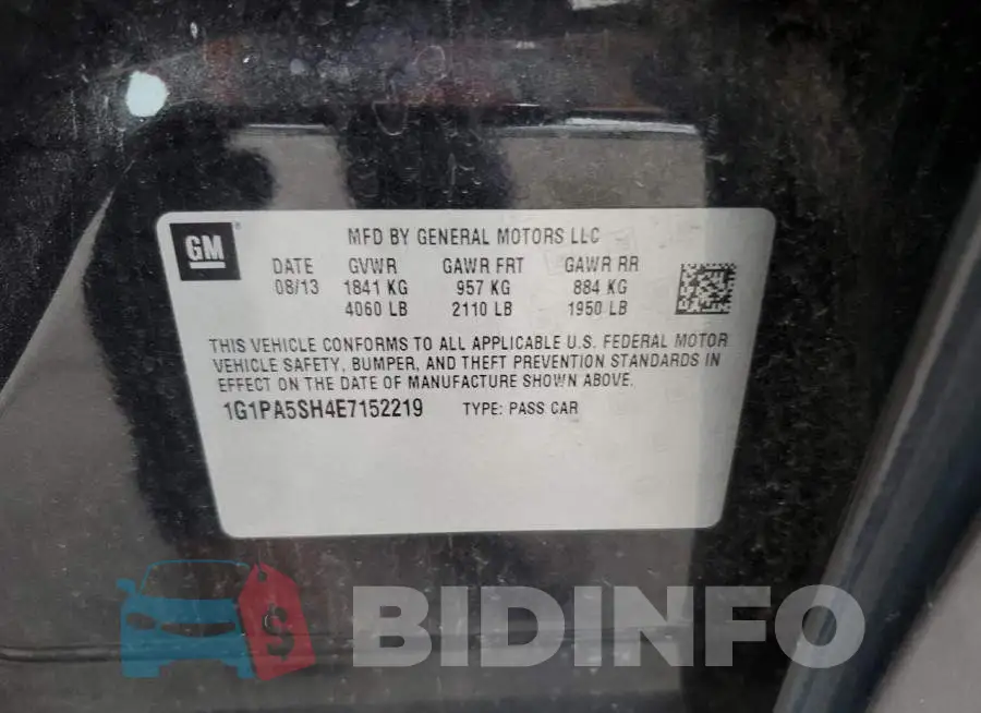 1G1PA5SH4E7152219 Photo# 12