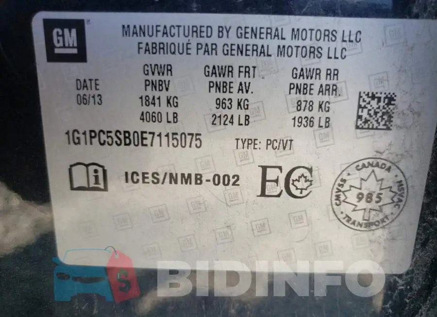 1G1PC5SB0E7115075 Photo# 10