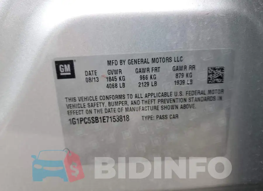 1G1PC5SB1E7153818 Photo# 13