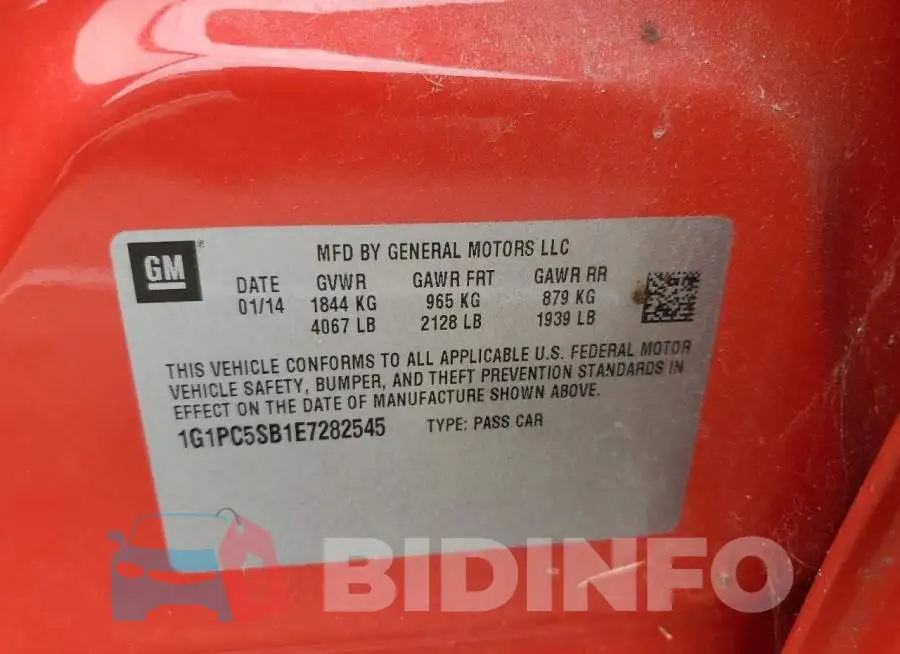 1G1PC5SB1E7282545 Photo# 10