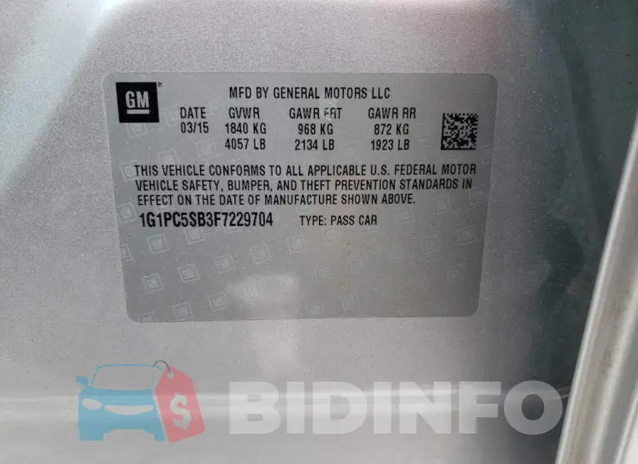 1G1PC5SB3F7229704 Photo# 12