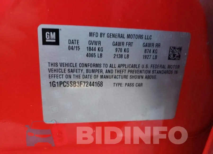 1G1PC5SB3F7244168 Photo# 10