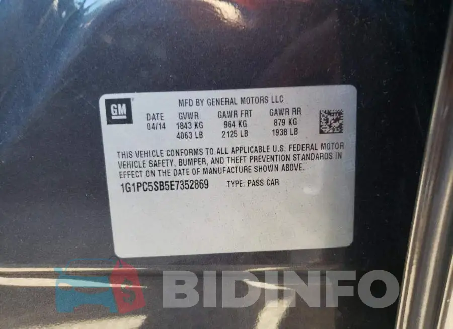 1G1PC5SB5E7352869 Photo# 10