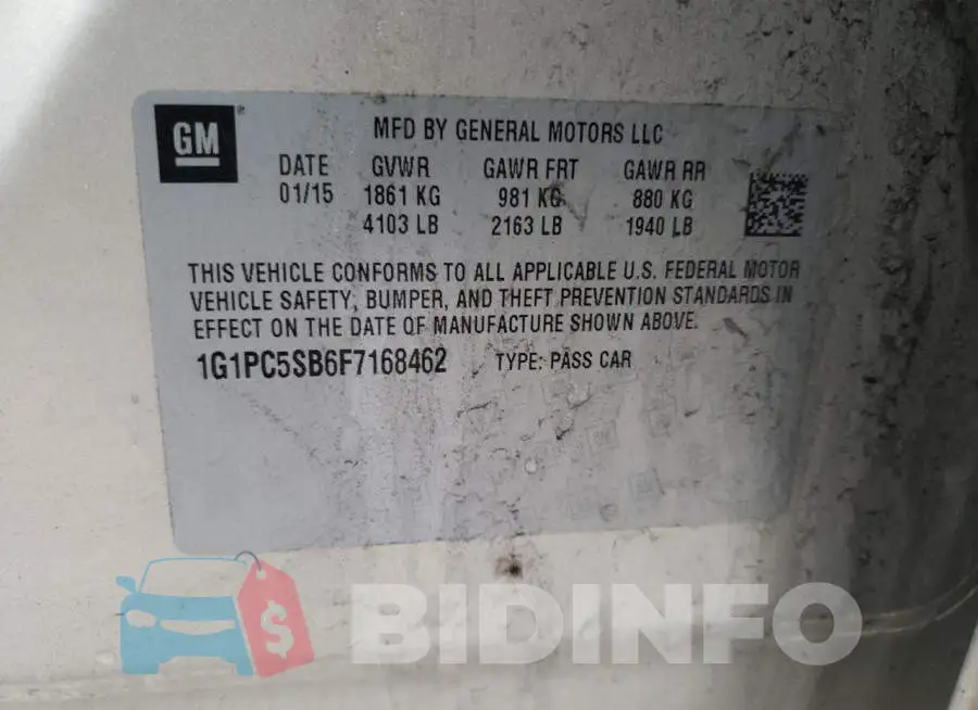 1G1PC5SB6F7168462 Photo# 10