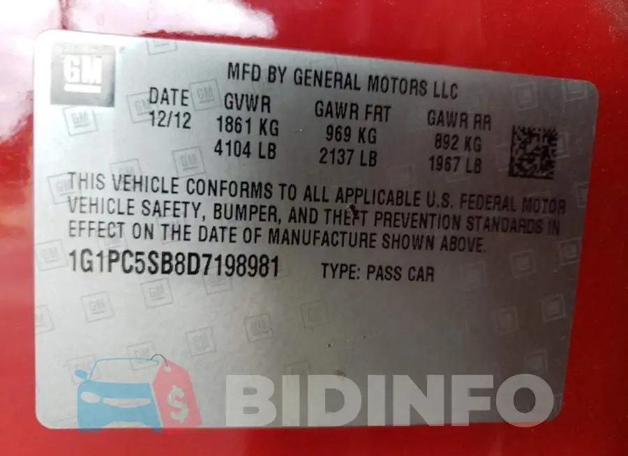 1G1PC5SB8D7198981 Photo# 10