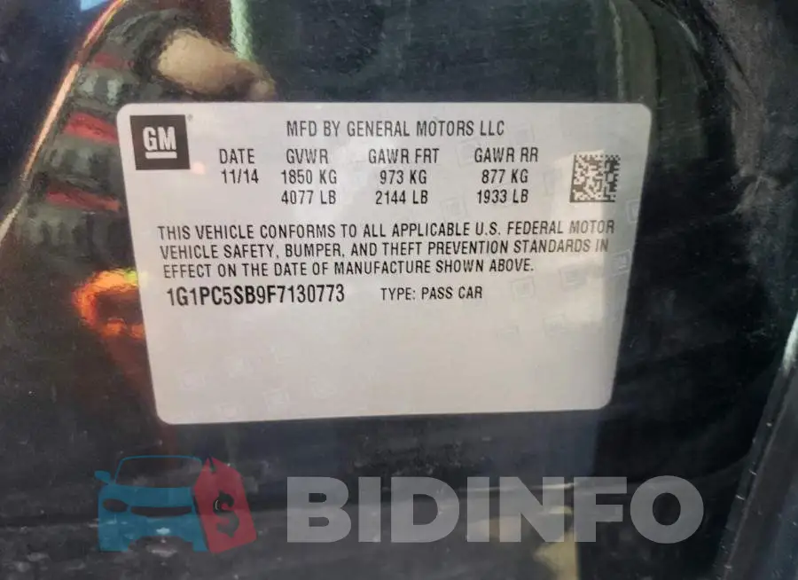 1G1PC5SB9F7130773 Photo# 10