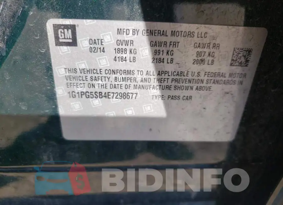 1G1PG5SB4E7298677 Photo# 10