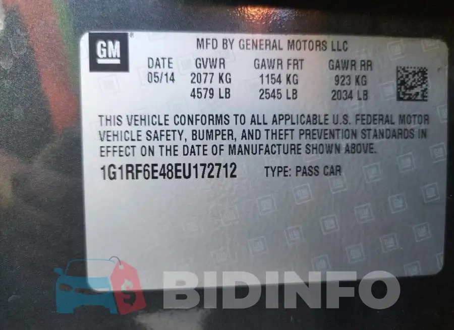 1G1RF6E48EU172712 Photo# 10