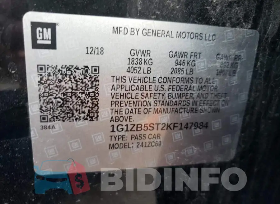 1G1ZB5ST2KF147984 Photo# 10