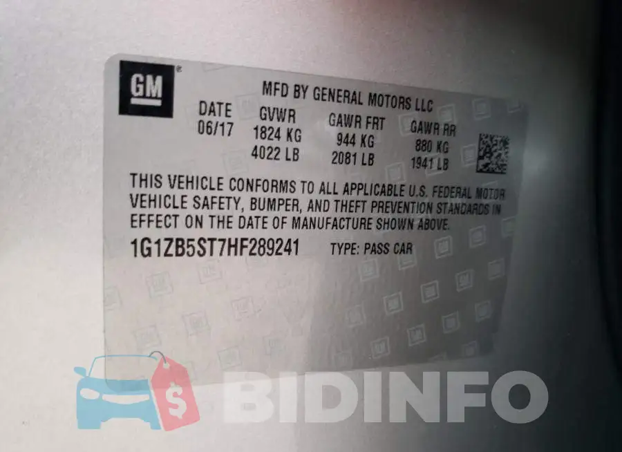 1G1ZB5ST7HF289241 Photo# 10