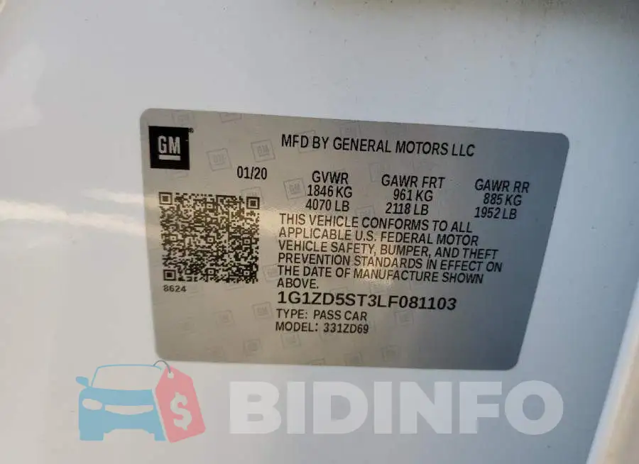 1G1ZD5ST3LF081103 Photo# 10