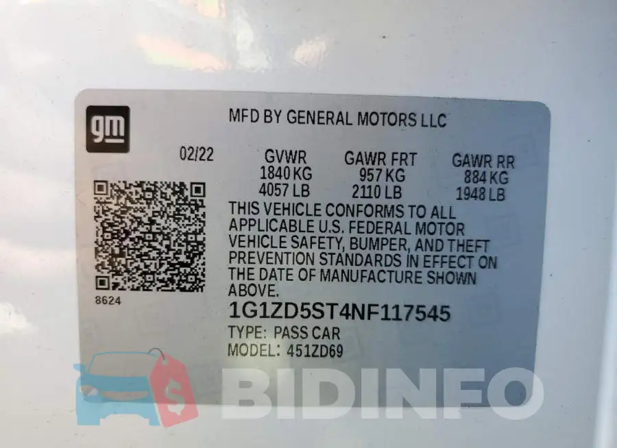 1G1ZD5ST4NF117545 Photo# 12