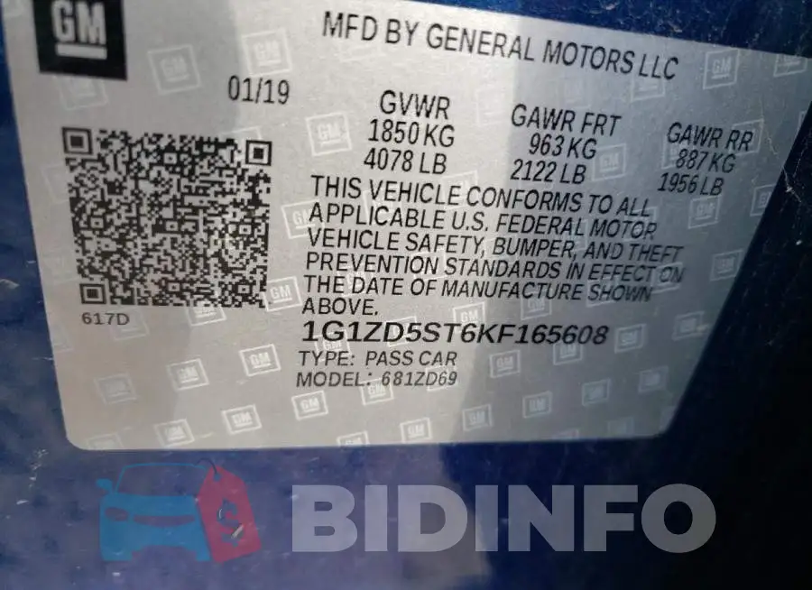 1G1ZD5ST6KF165608 Photo# 12