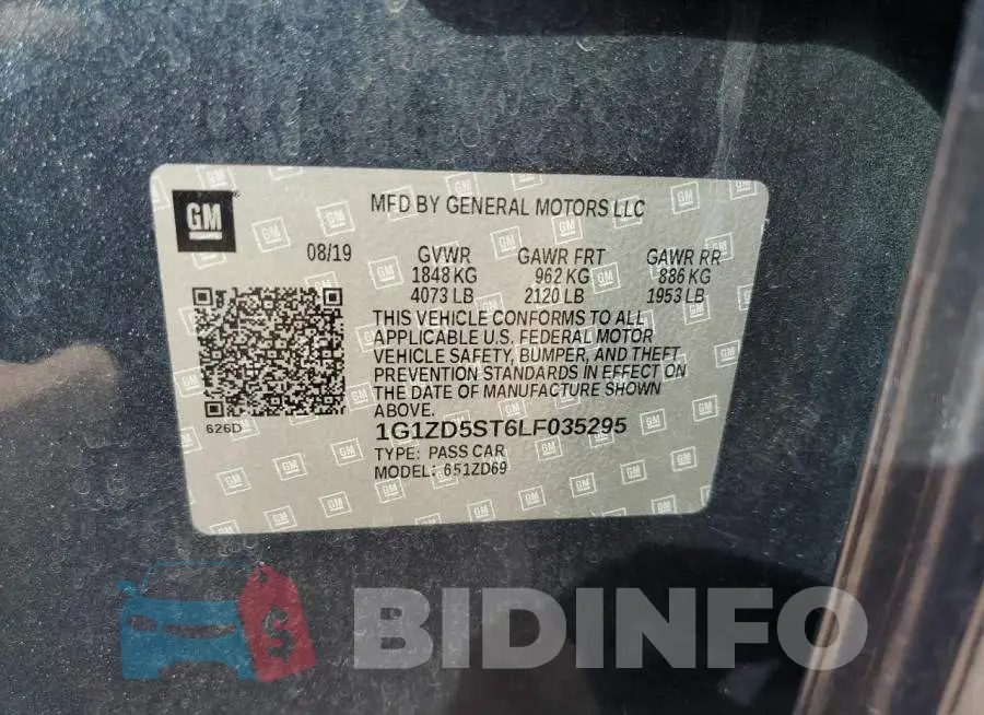 1G1ZD5ST6LF035295 Photo# 10