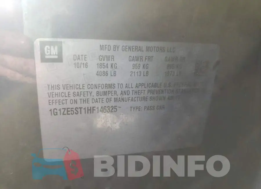 1G1ZE5ST1HF146325 Photo# 10