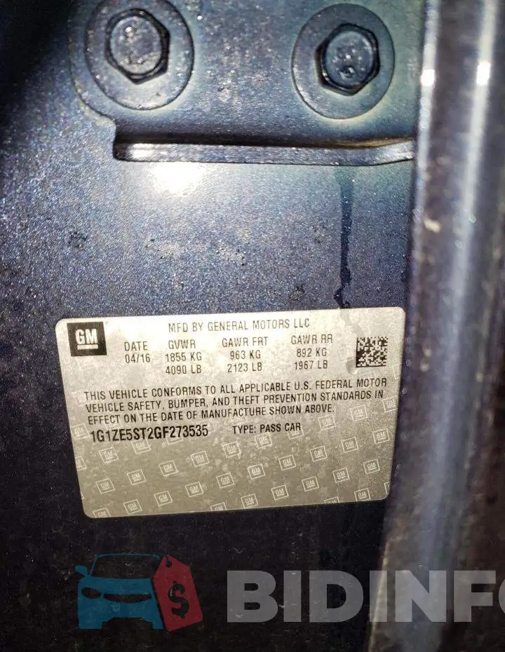 1G1ZE5ST2GF273535 Photo# 12