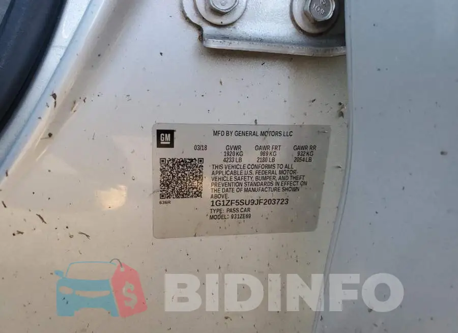 1G1ZF5SU9JF203723 Photo# 10