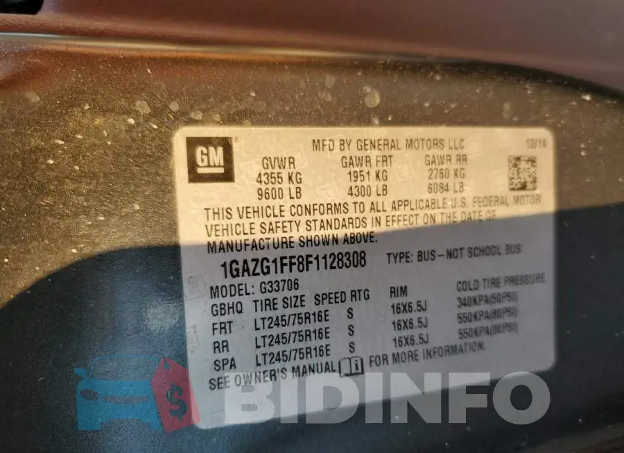 1GAZG1FF8F1128308 Photo# 10