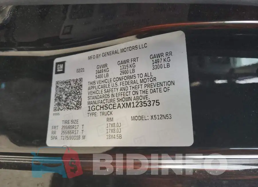 1GCHSCEAXM1235375 Photo# 12